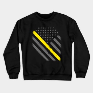 Thin Gold Line American Flag Crewneck Sweatshirt